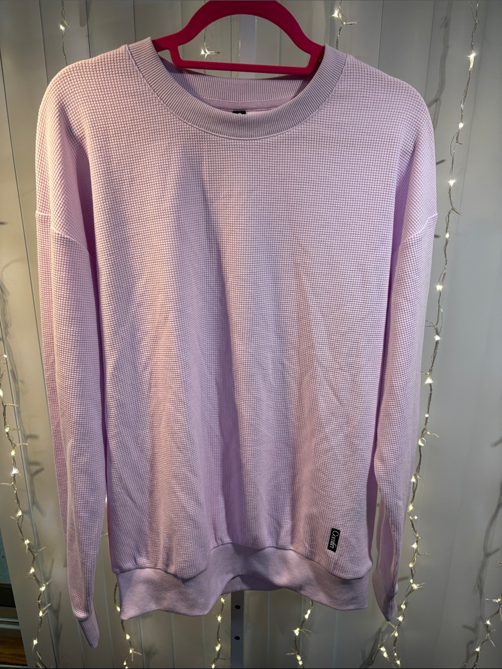 Comfrt Lounge Long Sleeve Baby Pink Medium NWOT.            #57
